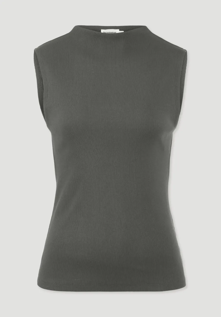 hessnatur Rib Top Slim aus Bio-Baumwolle von tannengrün New