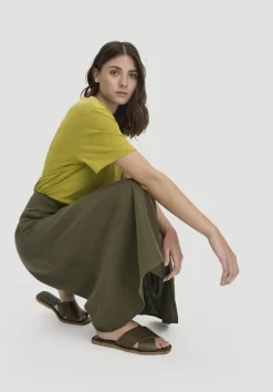 hessnatur Rock Midi Regular aus reinem Leinen von goldoliv Clearance