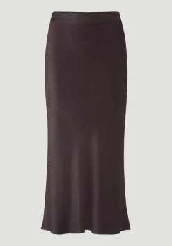 hessnatur Rock Midi Regular aus reiner LENZING™ ECOVERO™ Viskose von schwarzbeere Sale