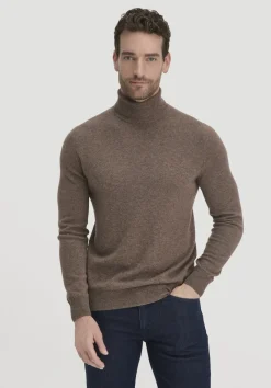 hessnatur Rollkragen Pullover Regular aus Bio-Merinowolle mit Cashmere von sand Online