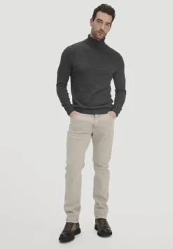 hessnatur Rollkragen Pullover Regular aus Bio-Merinowolle mit Cashmere von anthrazit Sale