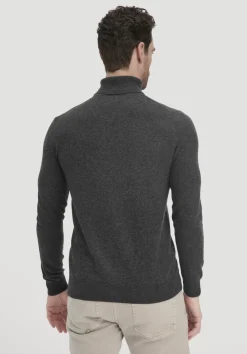 hessnatur Rollkragen Pullover Regular aus Bio-Merinowolle mit Cashmere von anthrazit Sale
