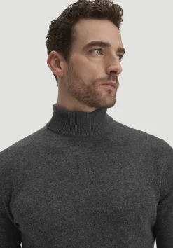 hessnatur Rollkragen Pullover Regular aus Bio-Merinowolle mit Cashmere von anthrazit Sale