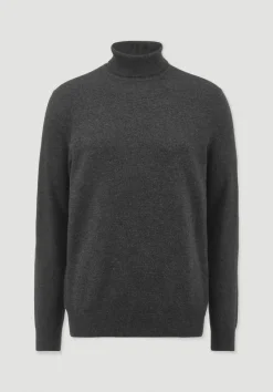 hessnatur Rollkragen Pullover Regular aus Bio-Merinowolle mit Cashmere von anthrazit Sale