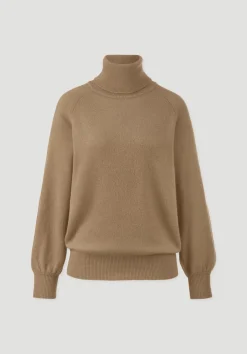 hessnatur Rollkragen Pullover Relaxed BETTER RECYCLING aus reinem Cashmere von dunkles camel Sale