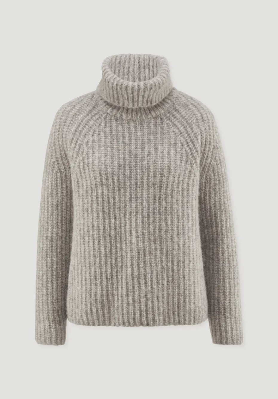 hessnatur Rollkragenpullover Relaxed aus Alpaka mit Bio-Baumwolle von naturgrau Clearance