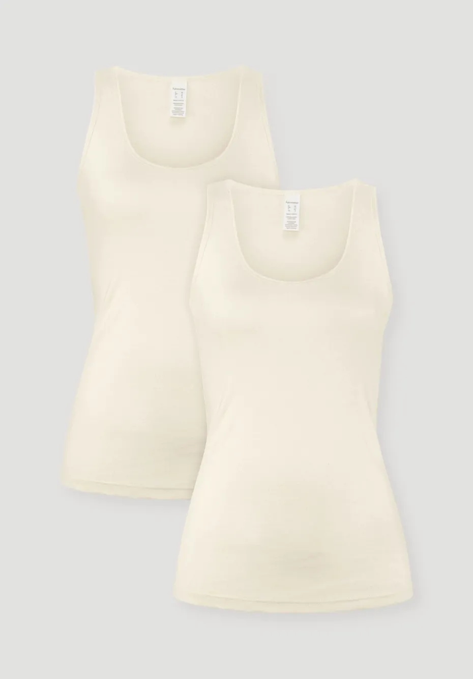 hessnatur Rundhals Tanktop im 2-Pack PURE COTTON aus reiner Bio-Baumwolle von natur New