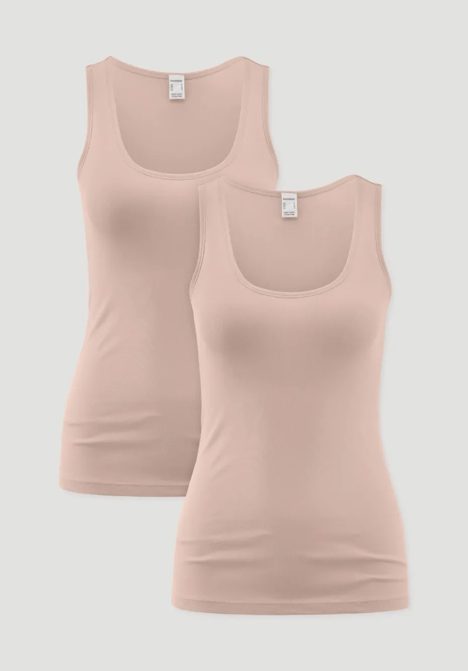 hessnatur Rundhals Tanktop im 2-Pack PURE COTTON aus reiner Bio-Baumwolle von cremerosa Clearance