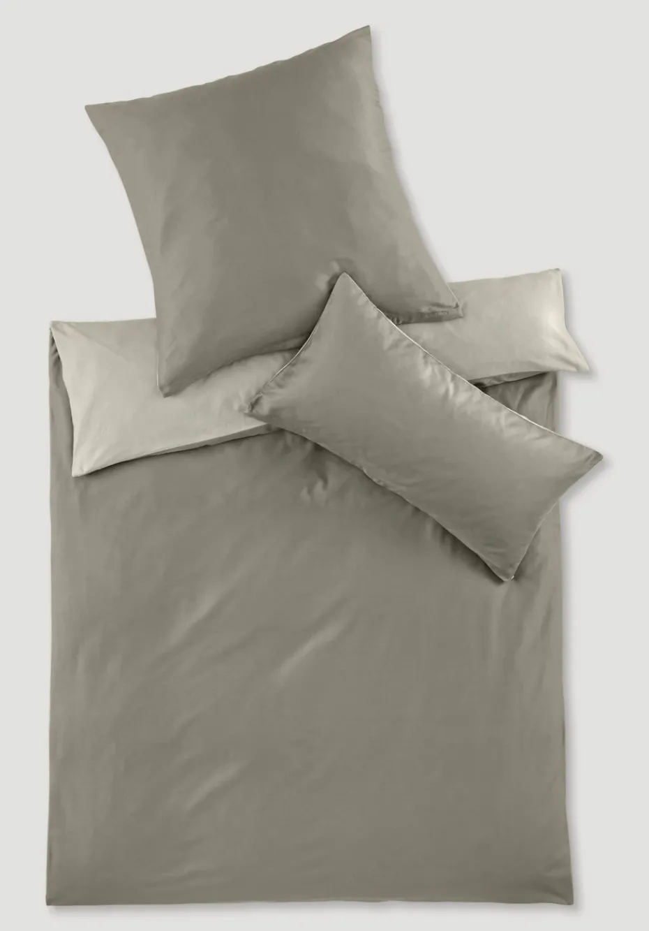 hessnatur Satin Wende Bettwäsche Set aus reiner Bio-Baumwolle von seegras