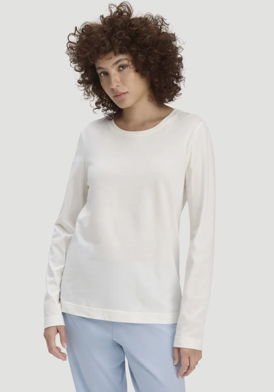 hessnatur Schlaf Shirt PURE COTTON aus reiner Bio-Baumwolle von naturweiss Clearance