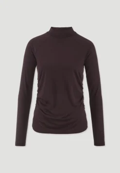 hessnatur Shirt Langarm Slim ACTIVE FUNCTIONAL aus Bio-Merinowolle und TENCEL™ Lyocell von schwarzbeere Hot