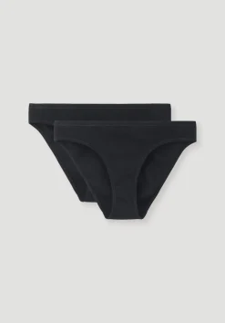 hessnatur Slip Low Cut im 2er-Pack PURE COTTON aus reiner Bio-Baumwolle von schwarz Sale
