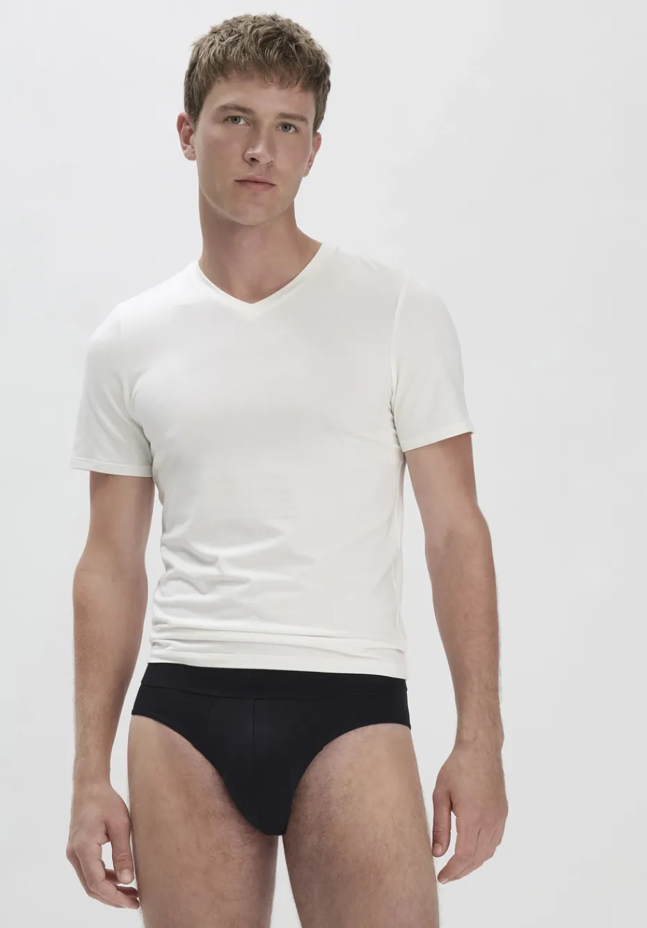 hessnatur Slip Regular Cut COTTON MIX aus Bio-Baumwolle von schwarz New