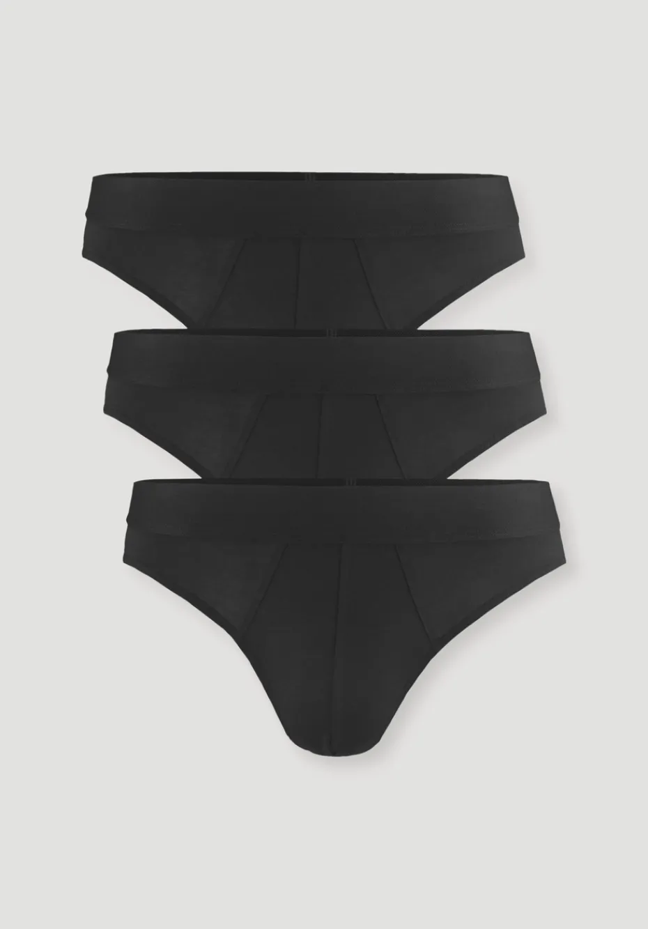 hessnatur Slip Regular Cut im 3er-Pack COTTON MIX aus Bio-Baumwolle von schwarz