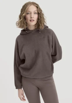 hessnatur Softfleece Hoodie Oversize ACTIVE COMFORT aus reiner Bio-Baumwolle von dunkles mauve New