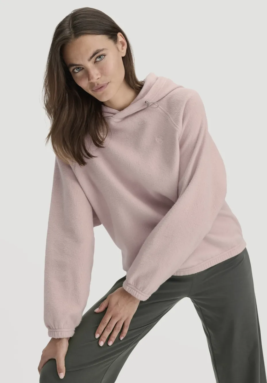 hessnatur Softfleece Hoodie Oversize ACTIVE COMFORT aus reiner Bio-Baumwolle von helles mauve Best