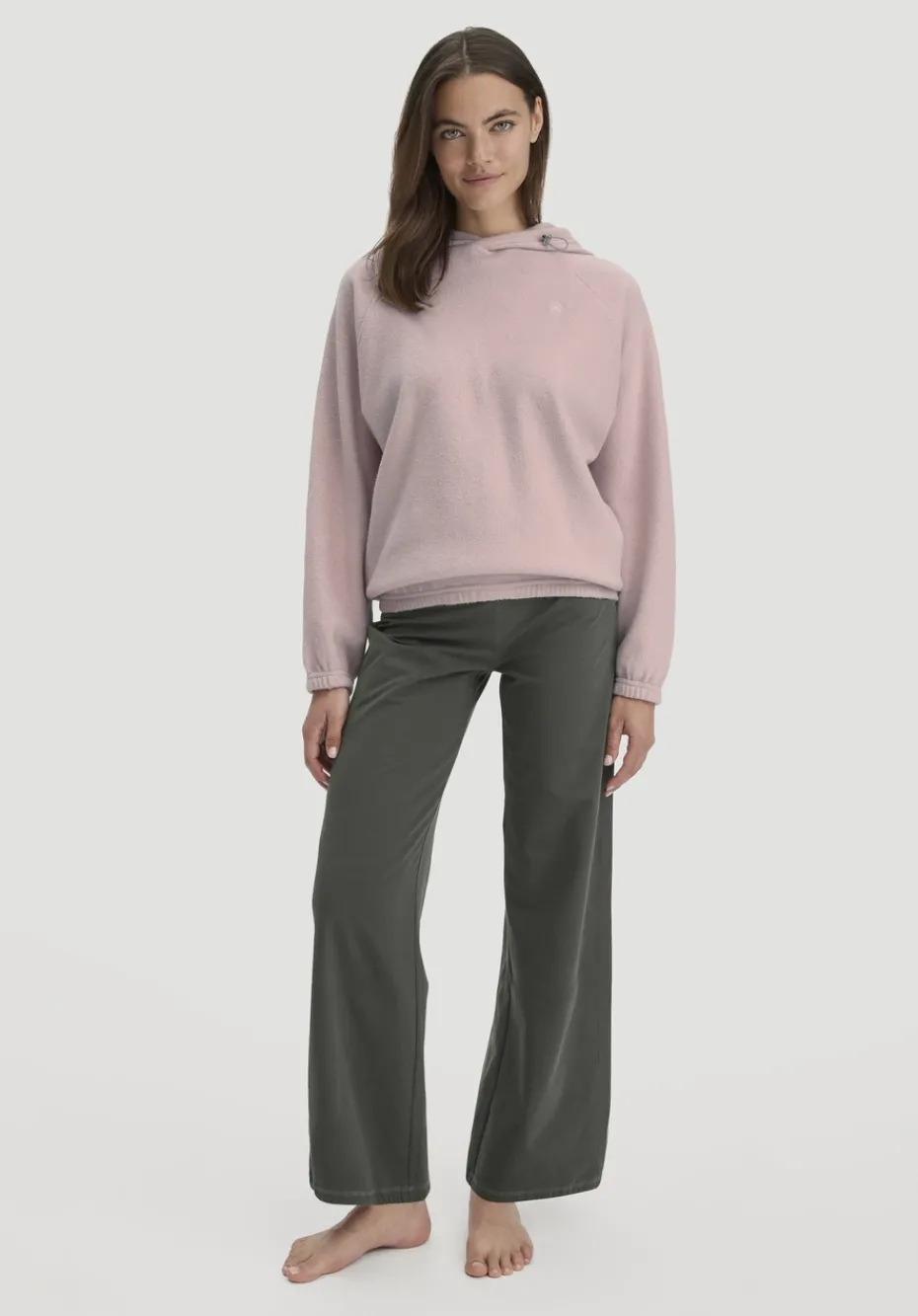 hessnatur Softfleece Hoodie Oversize ACTIVE COMFORT aus reiner Bio-Baumwolle von helles mauve Best