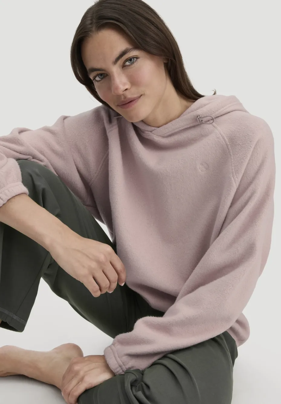 hessnatur Softfleece Hoodie Oversize ACTIVE COMFORT aus reiner Bio-Baumwolle von helles mauve Best