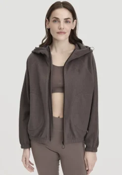 hessnatur Softfleece Jacke Oversize ACTIVE COMFORT aus reiner Bio-Baumwolle von dunkles mauve Sale