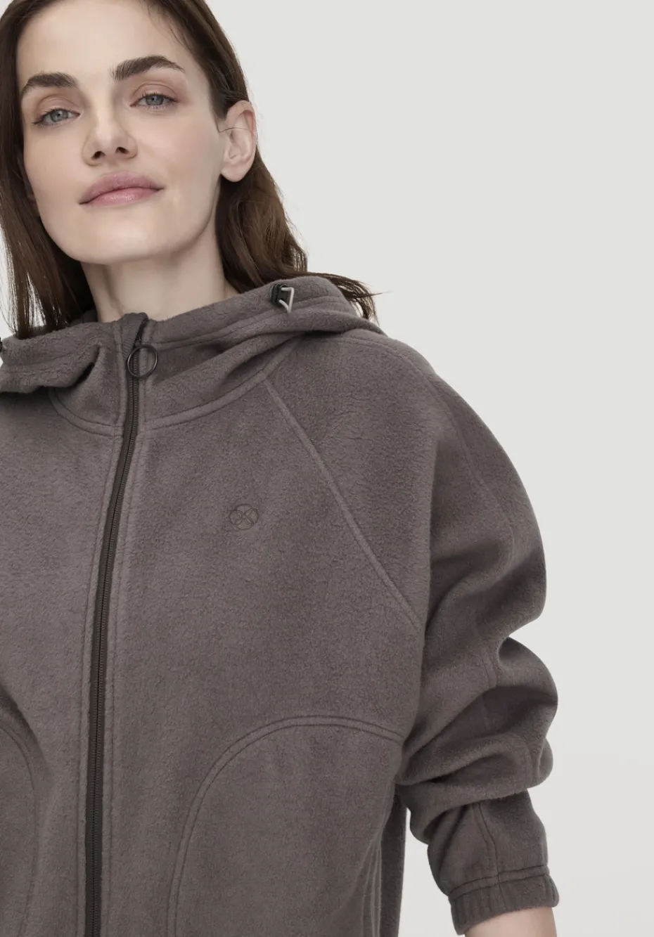 hessnatur Softfleece Jacke Oversize ACTIVE COMFORT aus reiner Bio-Baumwolle von dunkles mauve Sale
