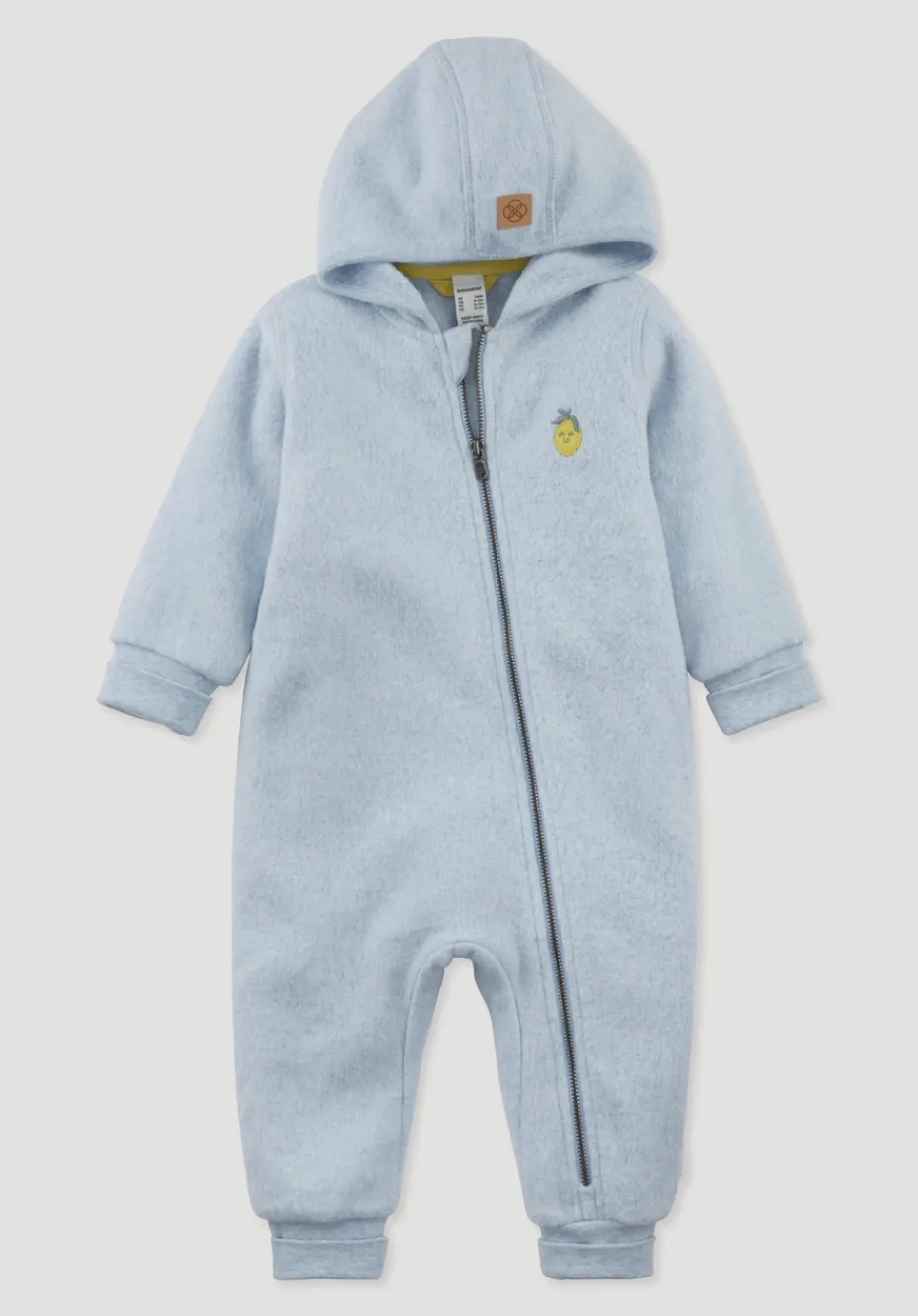 hessnatur Softfleece Overall aus reiner Bio-Baumwolle von helles jeansblau