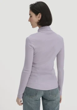 hessnatur Softrib Longsleeve Fitted aus Bio-Baumwolle und TENCEL™ Modal von pastell lavendel Hot