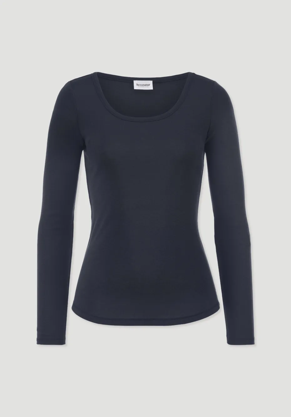 hessnatur Softrib Longsleeve Fitted aus Bio-Baumwolle und TENCEL™ Modal von marine New