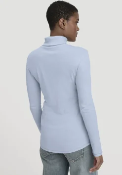 hessnatur Softrib Longsleeve Fitted aus Bio-Baumwolle und TENCEL™ Modal von himmelblau Online