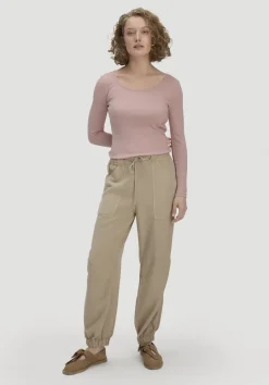 hessnatur Softrib Longsleeve Fitted aus Bio-Baumwolle und TENCEL™ Modal von rosé Clearance