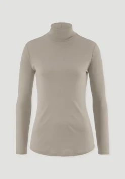hessnatur Softrib Longsleeve Fitted aus Bio-Baumwolle und TENCEL™ Modal von taupe New