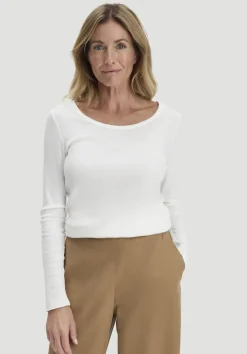 hessnatur Softrib Longsleeve Fitted aus Bio-Baumwolle und TENCEL™ Modal von naturweiss Hot