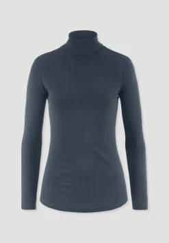 hessnatur Softrib Longsleeve Fitted aus Bio-Baumwolle und TENCEL™ Modal von dunkles petrol Outlet