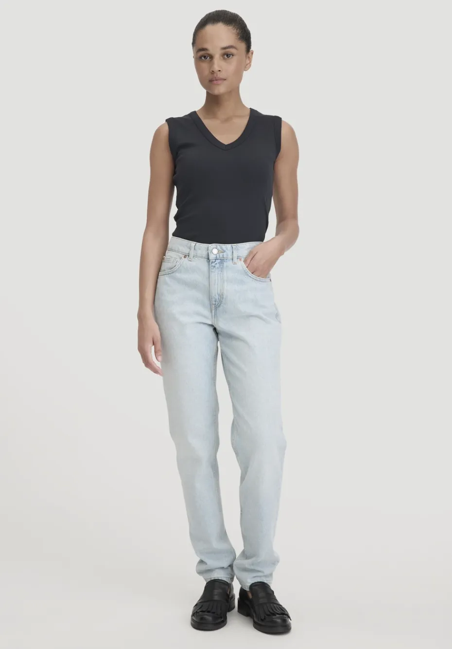 hessnatur Softrib Top Fitted aus Bio-Baumwolle und TENCEL™ Modal von schwarz Discount