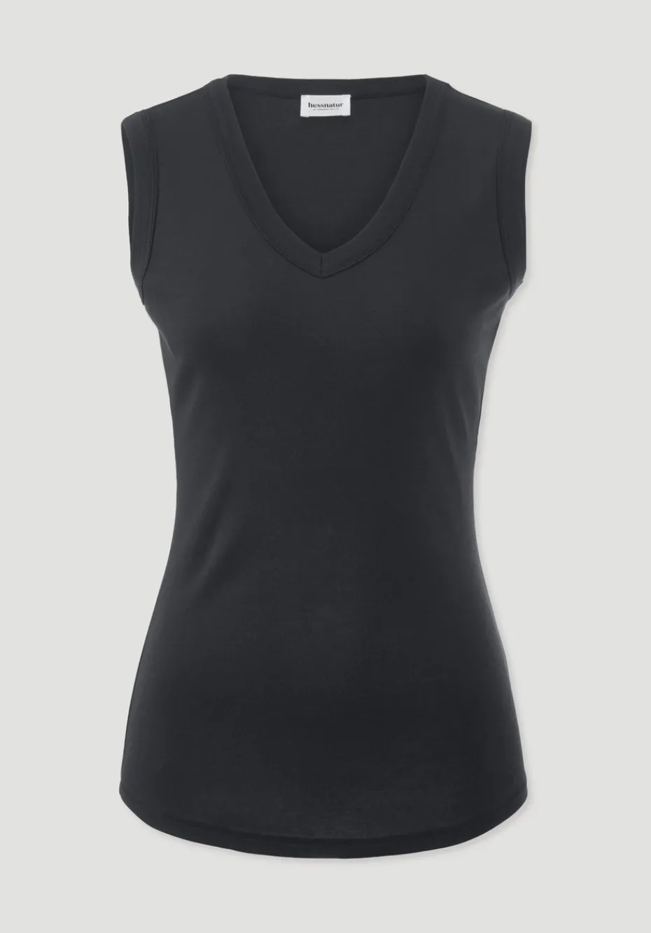 hessnatur Softrib Top Fitted aus Bio-Baumwolle und TENCEL™ Modal von schwarz Discount