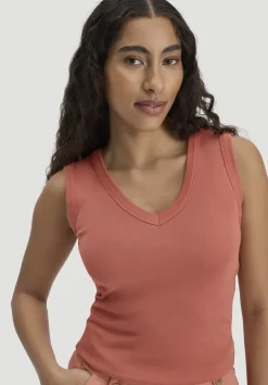 hessnatur Softrib Top Fitted aus Bio-Baumwolle und TENCEL™ Modal von pfirsichrot Online