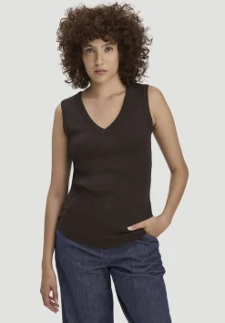 hessnatur Softrib Top Fitted aus Bio-Baumwolle und TENCEL™ Modal von kakao braun Sale