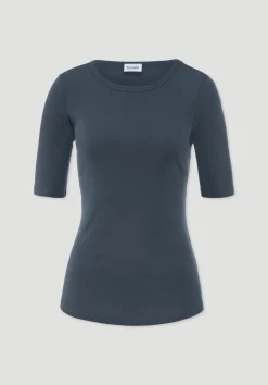 hessnatur Softrib T-Shirt Fitted aus Bio-Baumwolle und TENCEL™ Modal von dunkles petrol Outlet