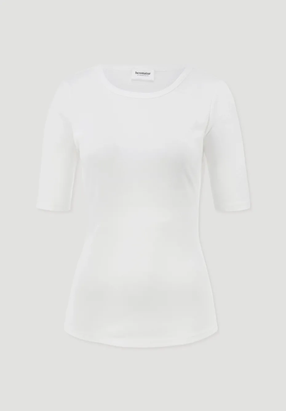 hessnatur Softrib T-Shirt Fitted aus Bio-Baumwolle und TENCEL™ Modal von naturweiss Online