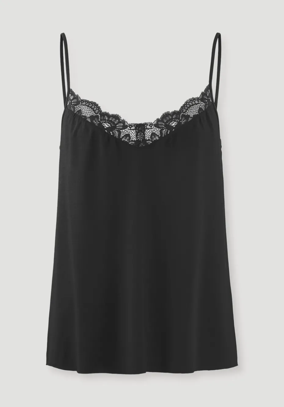 hessnatur Spaghetti Top PURE SENSE LACE aus TENCEL™ Modal von schwarz Clearance