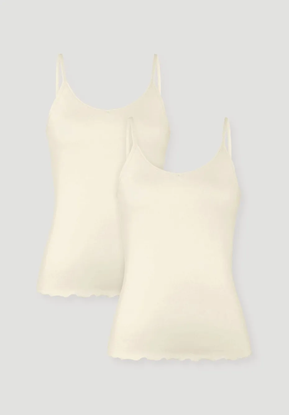 hessnatur Spaghetti Top V-Neck im 2er-Pack PURE COTTON aus reiner Bio-Baumwolle von natur New