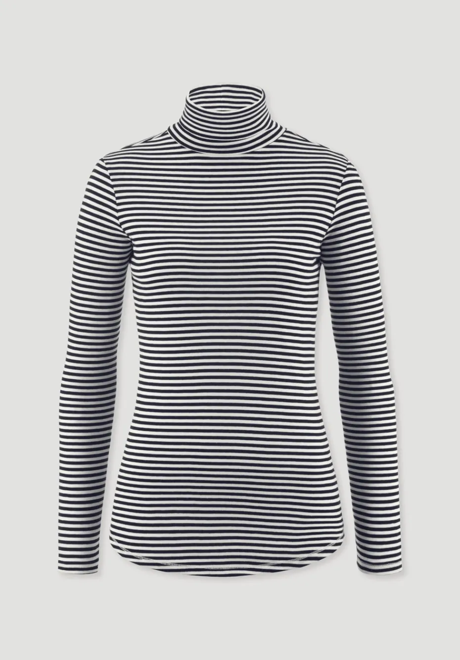 hessnatur Streifen Softrib Longsleeve Fitted aus Bio-Baumwolle und Modal von naturweiss Best