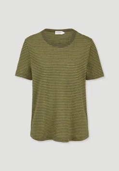 hessnatur Streifen T-Shirt Relaxed aus Leinen mit reiner Bio-Baumwolle von goldoliv Clearance