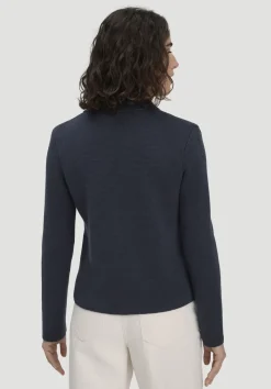 hessnatur Strick Blazer Regular aus Bio-Baumwolle mit Merinowolle von marine Online