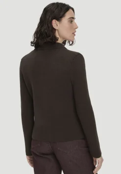 hessnatur Strick Blazer Regular aus Bio-Baumwolle mit Merinowolle von kakao braun Clearance