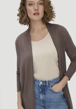 hessnatur Strick Jacke Regular aus TENCEL™ Lyocell und Bio-Baumwolle von mocca Clearance