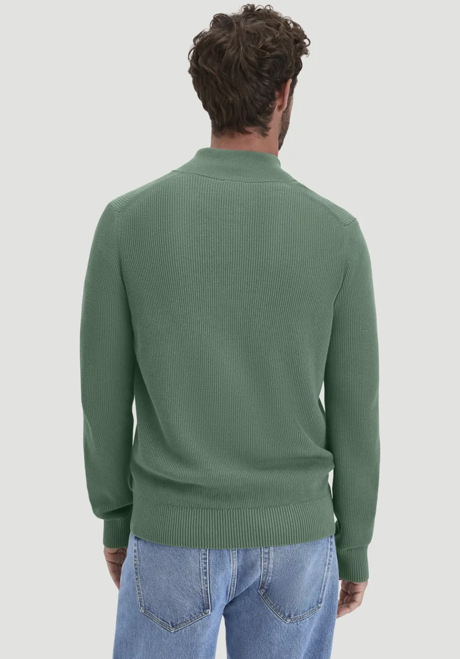 hessnatur Strick Jacke Regular aus reiner Bio-Baumwolle von efeugrün Best