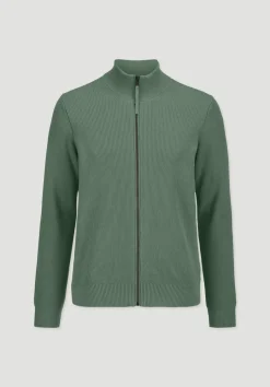 hessnatur Strick Jacke Regular aus reiner Bio-Baumwolle von efeugrün Best