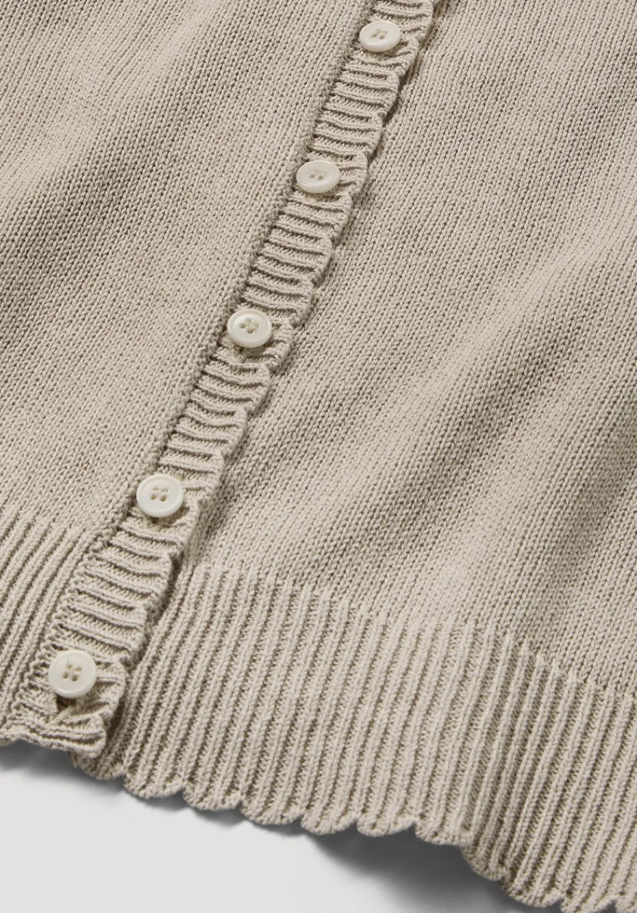 hessnatur Strick Jacke Regular aus Leinen mit Bio-Baumwolle und LENZING™ ECOVERO von taupe Clearance