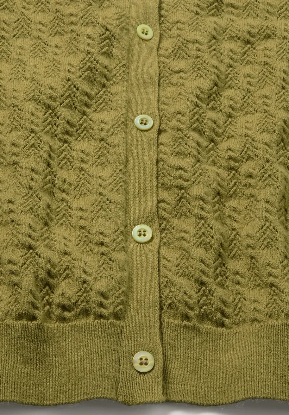 hessnatur Strick Jacke Regular aus Bio-Baumwolle mit Merinowolle von sommermoos