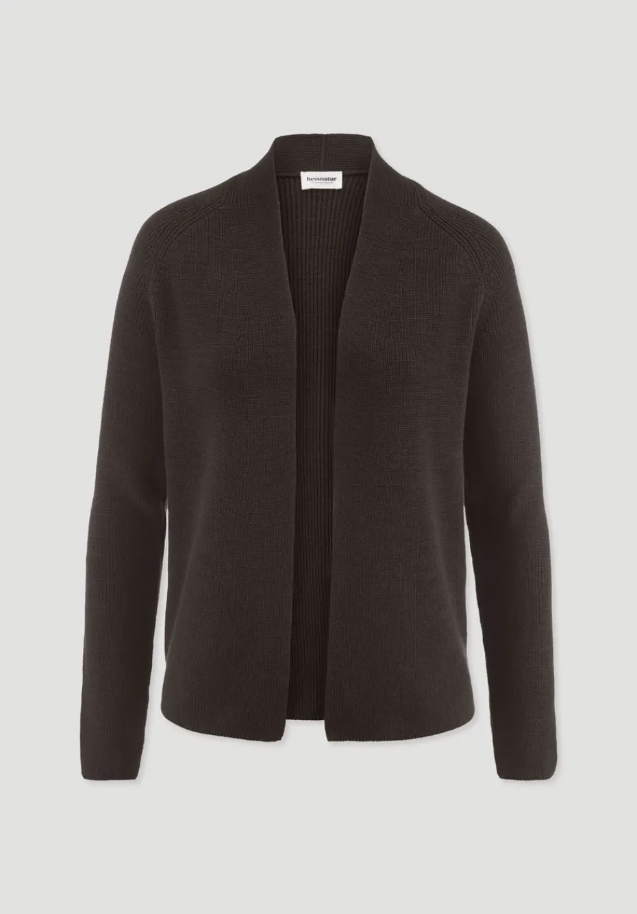 hessnatur Strick Jacke Regular aus reiner Bio-Baumwolle von kakao braun Clearance